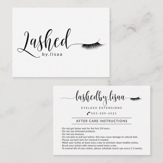 Carte De Visite Lavée par Lisa (Devant / Derrière)