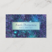 Carte De Visite Lavendar moderne Turquoise Galaxy Star (Devant)