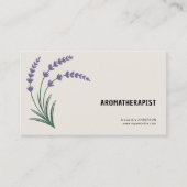 Carte De Visite Lavender & Aromatherapist (Devant)