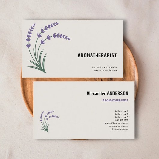 Carte De Visite Lavender & Aromatherapist