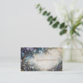 Carte De Visite Lavender Blue Floral Grove Romantic Fantasy (Debout devant)