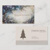 Carte De Visite Lavender Blue Floral Grove Romantic Fantasy (Devant / Derrière)