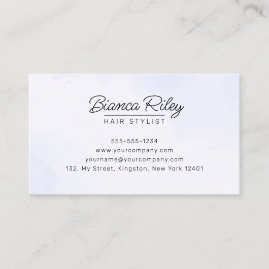 Carte De Visite Lavender Blue Gold Parties scintillant Agate Hairs (Devant)