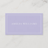 Carte De Visite Lavender Elegant Minimalist Professional (Devant)