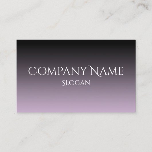Carte De Visite Lavender Grey et Black Ombre (Devant)