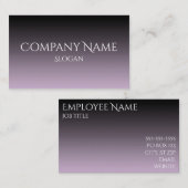 Carte De Visite Lavender Grey et Black Ombre (Devant / Derrière)