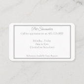 Carte De Visite Lavender Lin Home & Personal Services (Dos)