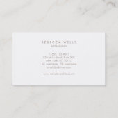 Carte De Visite Lavender Lotus Flower Spa naturel et beauté (Dos)