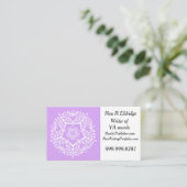 Carte De Visite Lavender Mandala (Debout devant)