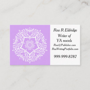 Carte De Visite Lavender Mandala