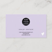 Carte De Visite Lavender moderne logo simple commander merci (Dos)