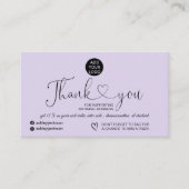 Carte De Visite Lavender moderne logo simple commander merci (Devant)
