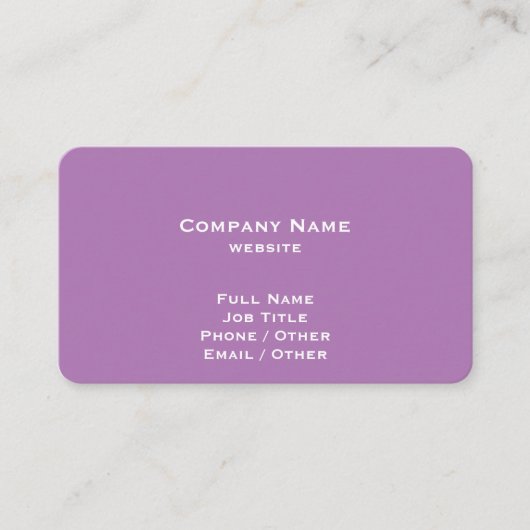 Carte de visite Lavender simple (Devant)