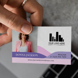 Carte De Visite Lavender Slopes Realtor Photo & Logo