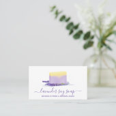 Carte De Visite Lavender Soap Soap Spa naturel cosmétique (Debout devant)