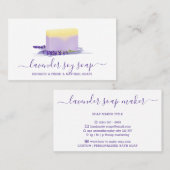 Carte De Visite Lavender Soap Soap Spa naturel cosmétique (Devant / Derrière)