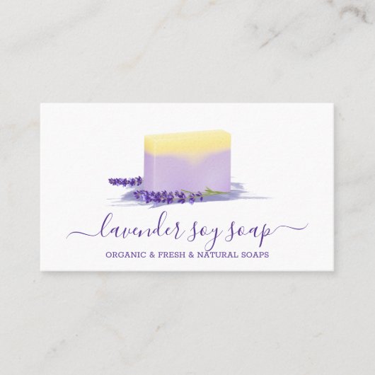 Carte De Visite Lavender Soap Soy Natural Spa Cosmetic (Devant)