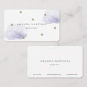 Carte de visite Lavender Stars & Clouds (Devant / Derrière)