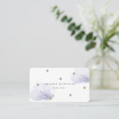 Carte de visite Lavender Stars & Clouds (Debout devant)