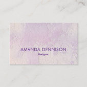 Carte De Visite Lavender Stucco Abstrait (Devant)