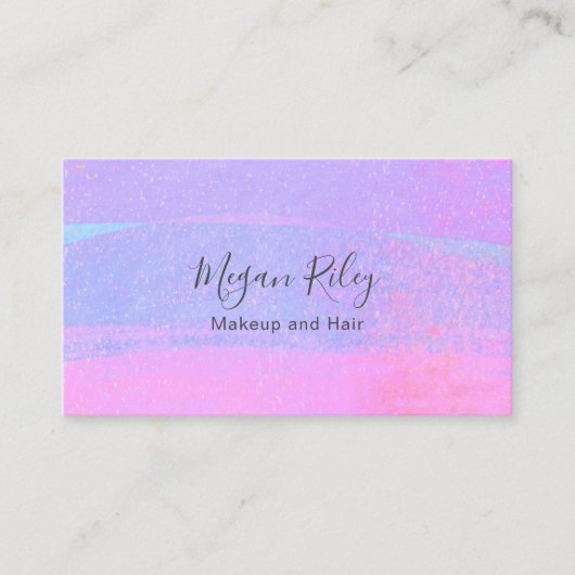 Carte De Visite Laver à l'aquarelle Abstrait violet rose ombre (Devant)