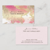 Carte De Visite Laver à l'eau glitore or contemporain (Devant / Derrière)