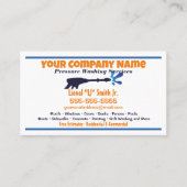 Carte De Visite Laver à pression orange et bleu (Devant)