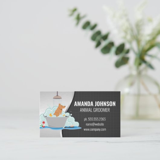 Carte De Visite Laver le chien (Debout devant)