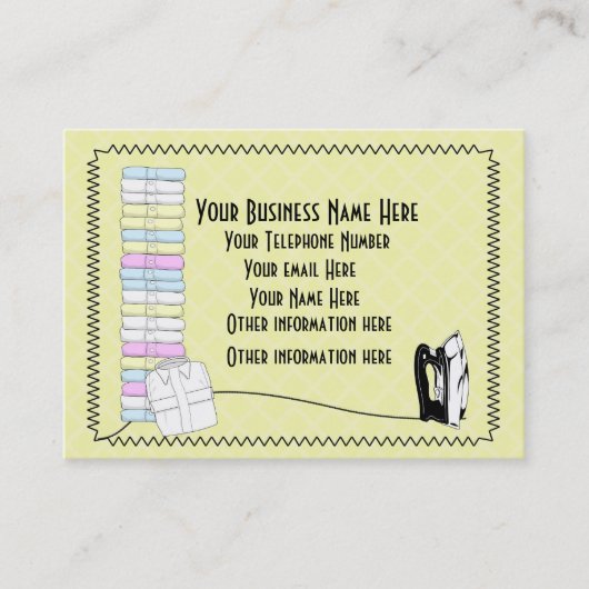 Carte De Visite Laverie moderne Cute Services de repassage Voiture (Devant)