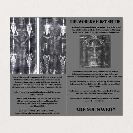 Carte De Visite L'avertissement Sober (Extérieur déplié)