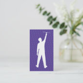 Carte De Visite Laveur de vitres Sillouette (Debout devant)