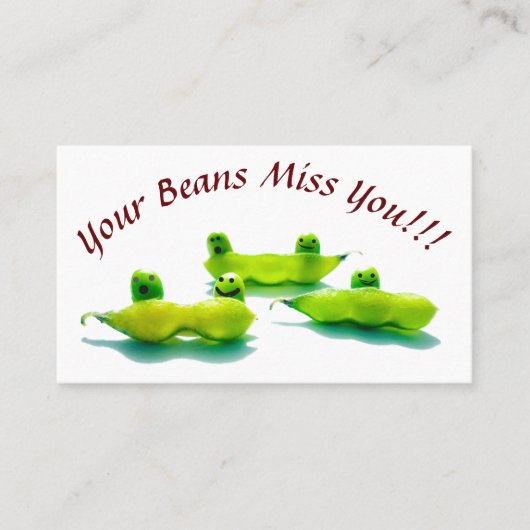 Carte De Visite LavishonOn Beans Participation /Miss You Card (Devant)