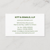 Carte De Visite Law Office Divorce Specialist Minimalist (Dos)