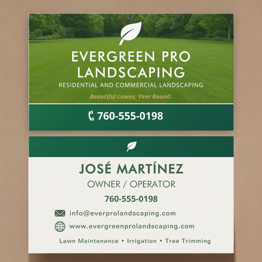 Carte De Visite Lawn and Garden Professional