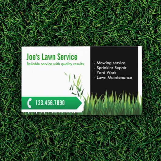 Carte De Visite Lawn Care Landscaping Professional Mowing