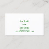 Carte De Visite Lawn Care Landscaping Professional Mowing (Dos)