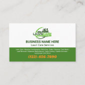 Carte De Visite Lawn Care & Landscaping Services Logo Grass  (Devant)