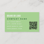 Carte De Visite Lawn Care Repair Landscaping Mowing QR Code (Dos)