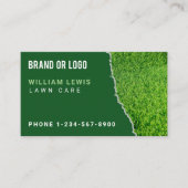 Carte De Visite Lawn Care Repair Landscaping Mowing QR Code (Devant)