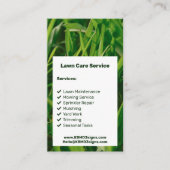 Carte De Visite Lawn Care Service Green White Call Today (Devant)