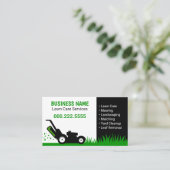 Carte De Visite Lawn Mower Grass Professional Green (Debout devant)