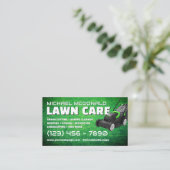 Carte De Visite Lawn mower yard care Business Card (Debout devant)