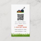 Carte De Visite Lawn Mowing Landscaping Garden Lawn Care Modern (Dos)