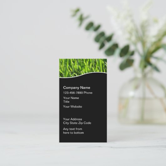 Carte De Visite Lawn Service Service Vertical Business Cards (Debout devant)