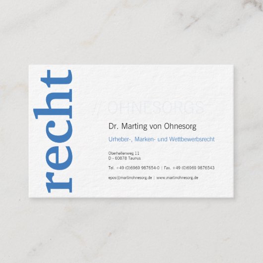 Carte De Visite lawyer with qr code business card (Devant)