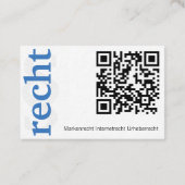 Carte De Visite lawyer with qr code business card (Dos)