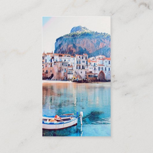 Carte De Visite ldp CEFALÙ - Sicile - plage - panorama (Dos)