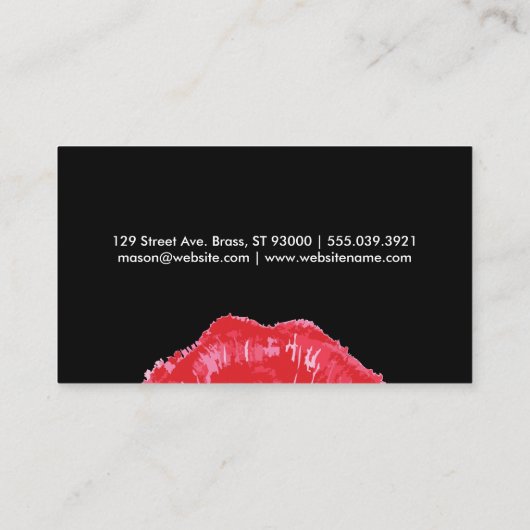 Carte De Visite Le baiser (Dos)