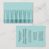 Carte De Visite Le BALCON d'ÈVE, la ferronnerie d'art déco en Aqua (Devant / Derrière)