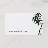 Carte De Visite Le bambou égrappe le contact oriental de zen (Dos)